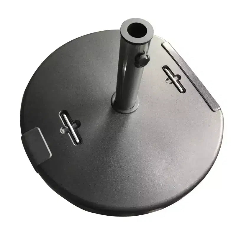 Pied de parasol circulaire d'extérieur en béton de 54 kg, noir mat