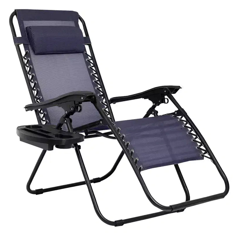 Chaise longue de patio pliante Zéro Gravité avec porte-gobelet