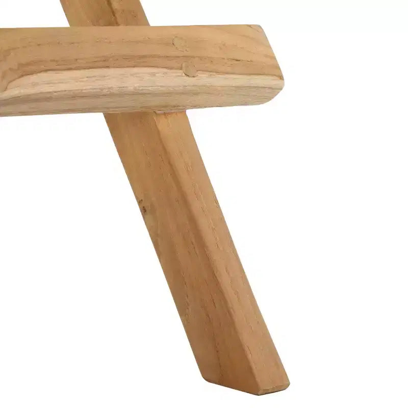 Table carrée pliante en teck - Intérieur/Extérieur Naturel