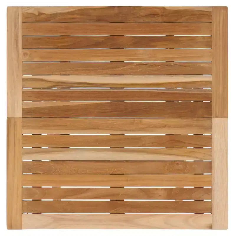 Table carrée pliante en teck - Intérieur/Extérieur Naturel