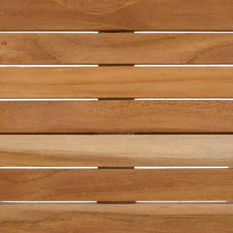 Table carrée pliante en teck - Intérieur/Extérieur Naturel