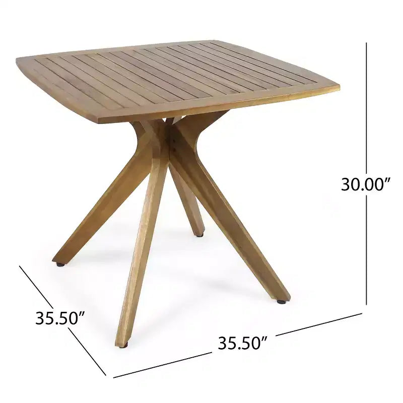 Table à manger d'extérieur en bois d'acacia, Teck