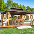 Gazebo de patio en métal de 12 pi L x 16 pi P