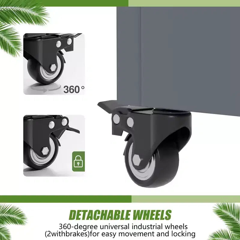 Jardinière d'extérieur rectangulaire en métal gris de 72 x 35 pouces avec cadre d'escalade