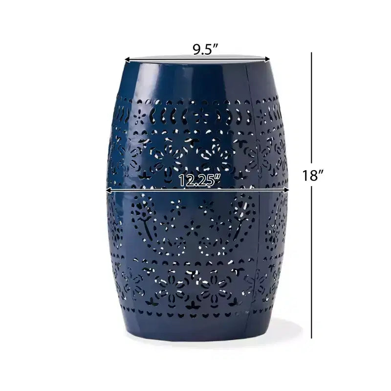Table d'appoint sculpturale en métal, avec découpes en dentelle, pour patio, jardin, salon, arrière-cour, 12,25*12,25*18