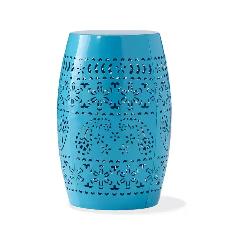 Table d'appoint sculpturale en métal, avec découpes en dentelle, pour patio, jardin, salon, arrière-cour, 12,25*12,25*18