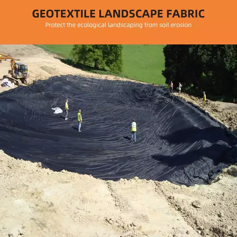 Tissu Géotextile Robuste (1,22mx30,5m) pour la Stabilisation d'Allées, les Drains Français et le Contrôle de l'Érosion, Sous-Couche de Qualité Professionnelle