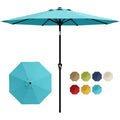 10FT Patio Umbrella - Outdoor Table Umbrella with Smooth Crank Lift, Push Button Tilt and 8 Sturdy Ribs, Protection Waterproof for Pool, Deck, Yard