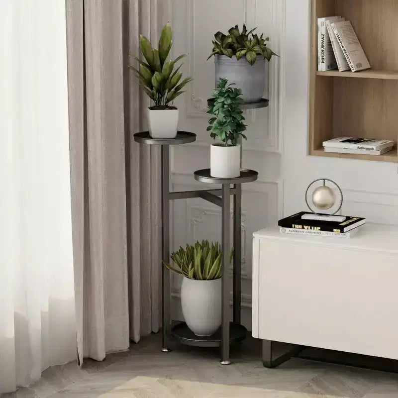 COZONY Multi-Layer Metal Corner Plant Stand, 31.547.2 in Tiered Indoor Flower Shelf with Anti-Slip Feet
