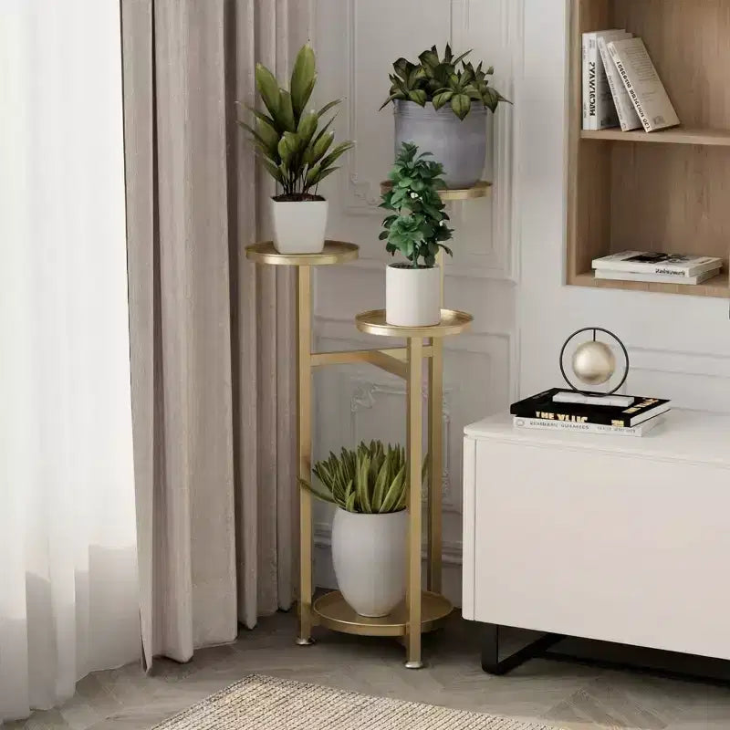 Étagère à plantes d'angle multicouche en métal, étagère à fleurs d'intérieur étagée de 80 x 120 cm avec pieds antidérapants