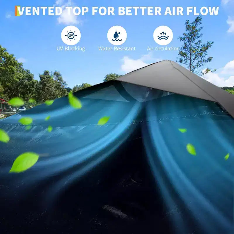 Tonnelle escamotable, Installation facile en un clic, Pavillon d'extérieur instantané, Abri solaire commercial robuste ventilé, pour Fête, Événement, Camping