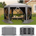 13x13FT 6-Sided Gazebo Pop Up Tent,Large Gazebos On Clearance with Sidewalls, Screened in Gazebo,carpas para Patio,Portable Screen Tents