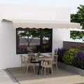 Store banne rétractable pour terrasse en aluminium abri pare-soleil extérieur beige