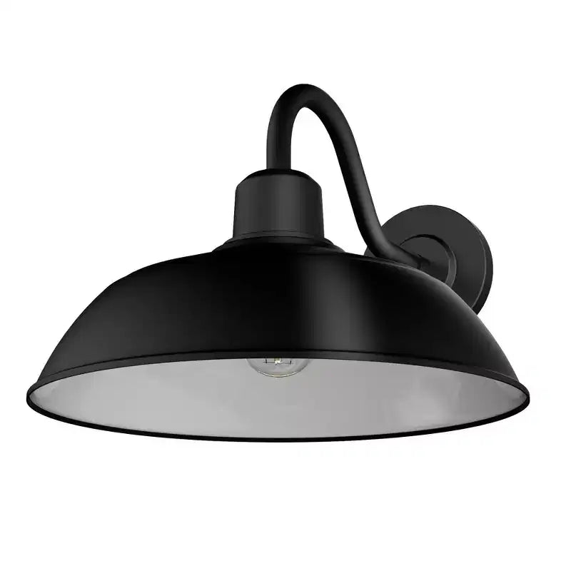 Hunter Fans 18 Mill Valley Outdoor Wall Light Matte Black - Industrial Rustic Charm for Patios and Living Spaces
