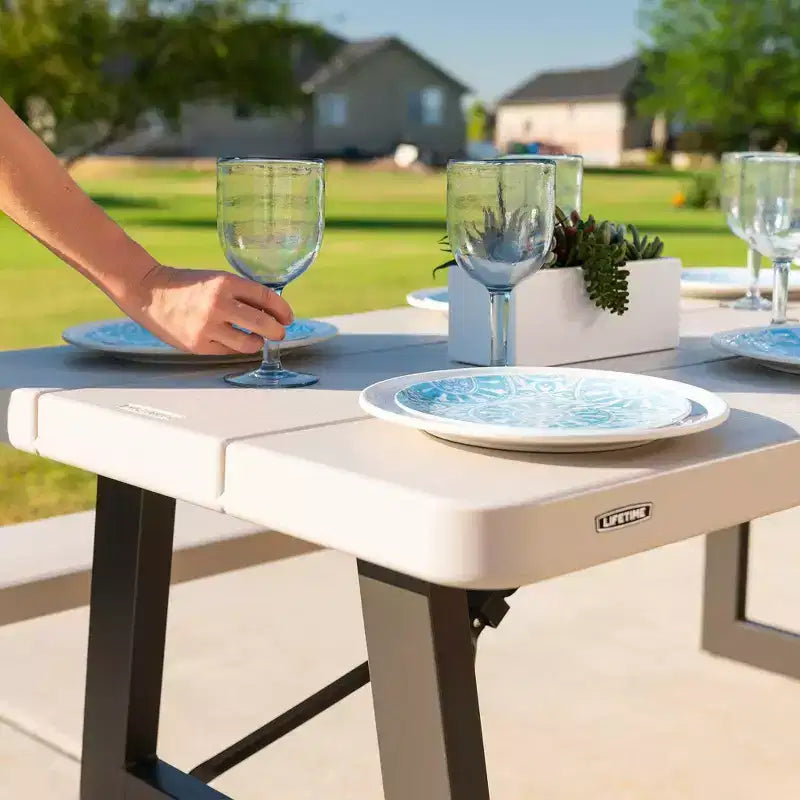 Table de pique-nique pliante de 6 pieds