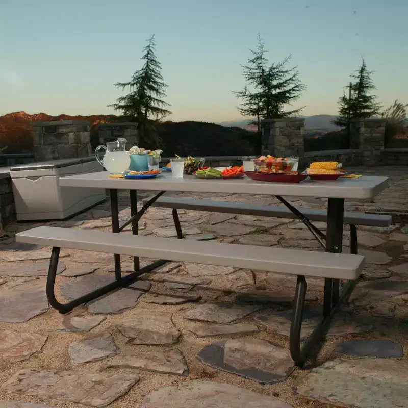 Table de pique-nique pliante de 6 pieds