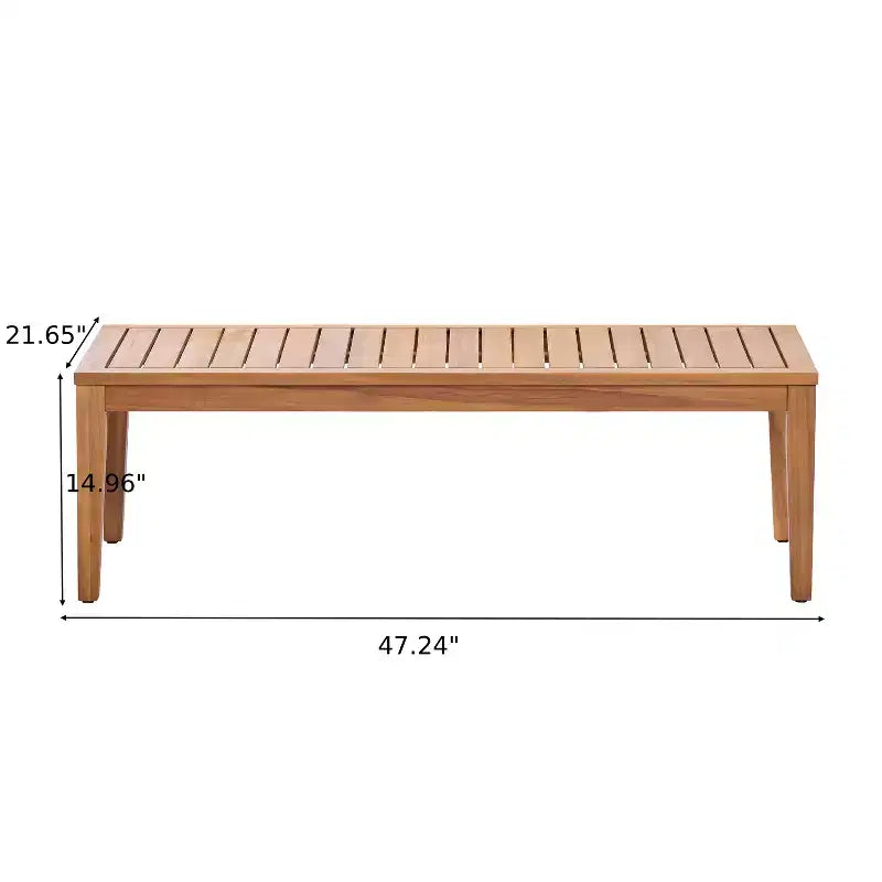 Table basse de patio en bois d'acacia massif