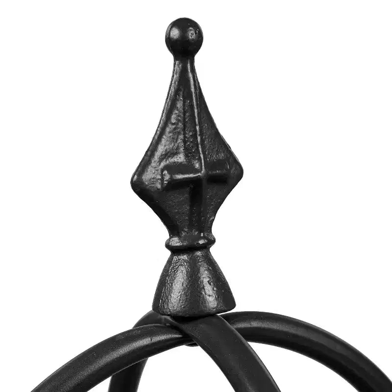 Trellis en métal obélisque de jardin Evergren pour plantes grimpantes | Treillis arche à motif floral intérieur/extérieur pour plantes en pot (5 pieds noir)
