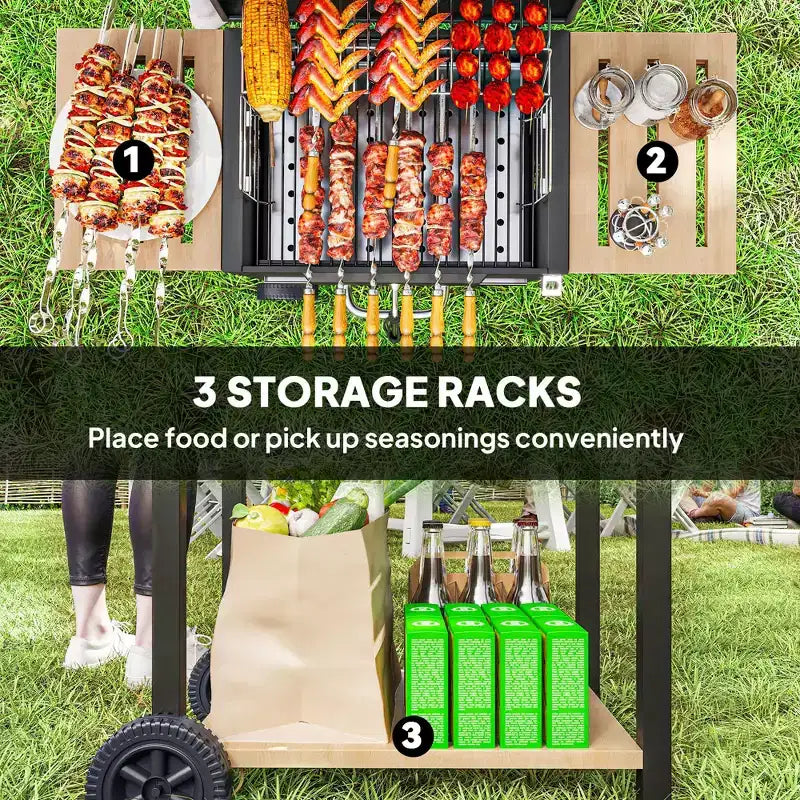 Gril de camping / Barbecue portable au charbon de bois