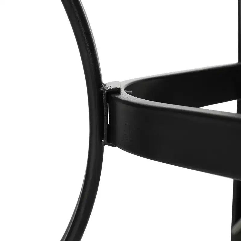 Table de patio de qualité commerciale avec dessus en verre trempé avec trou pour parasol et cadre en tube d'acier