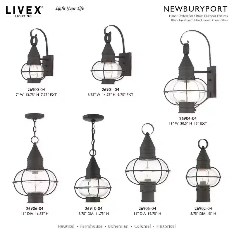 1 - Luminaire de lampadaire en noir