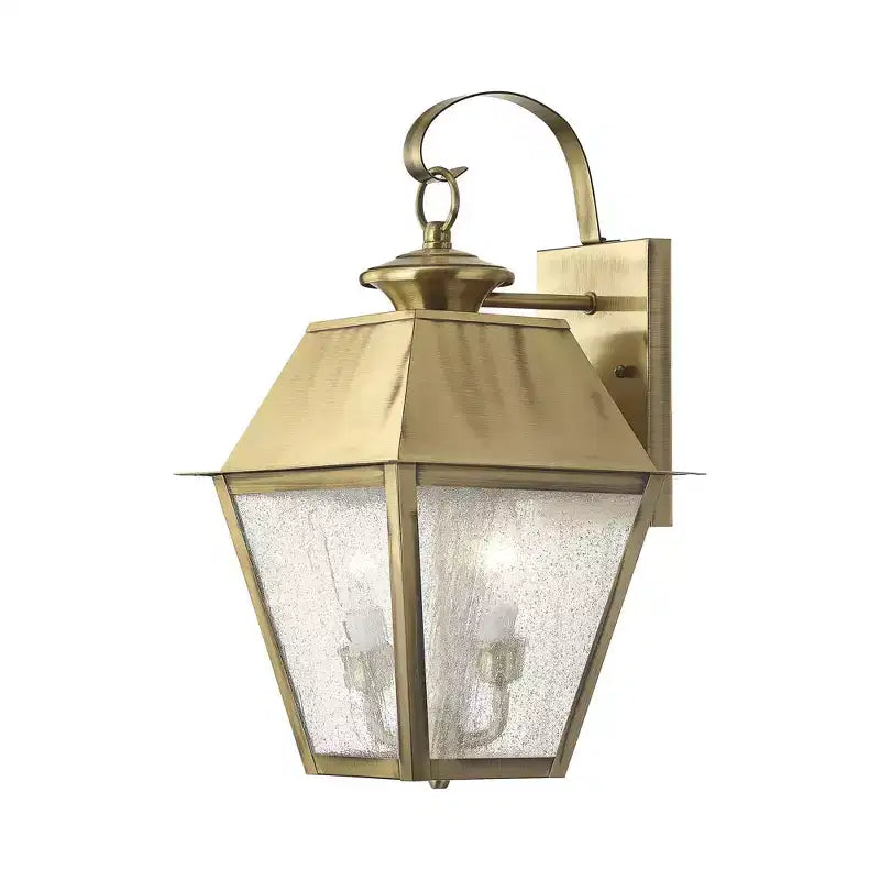 Livex Lighting Mansfield 2 - Light Wall Light in Antique Brass