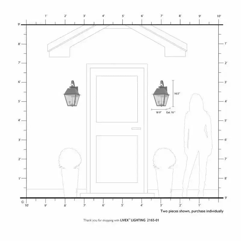 Applique murale Light en laiton antique