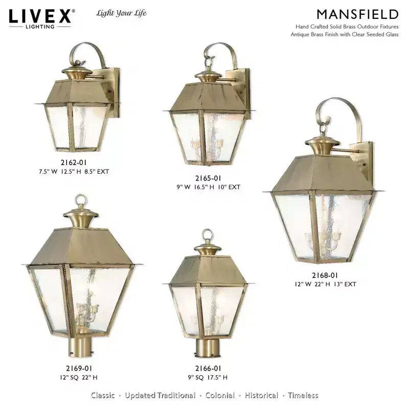 Applique murale Light en laiton antique