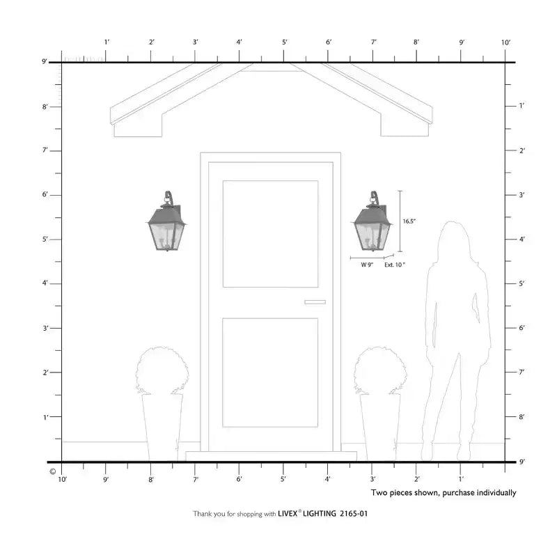 Applique murale Light en laiton antique