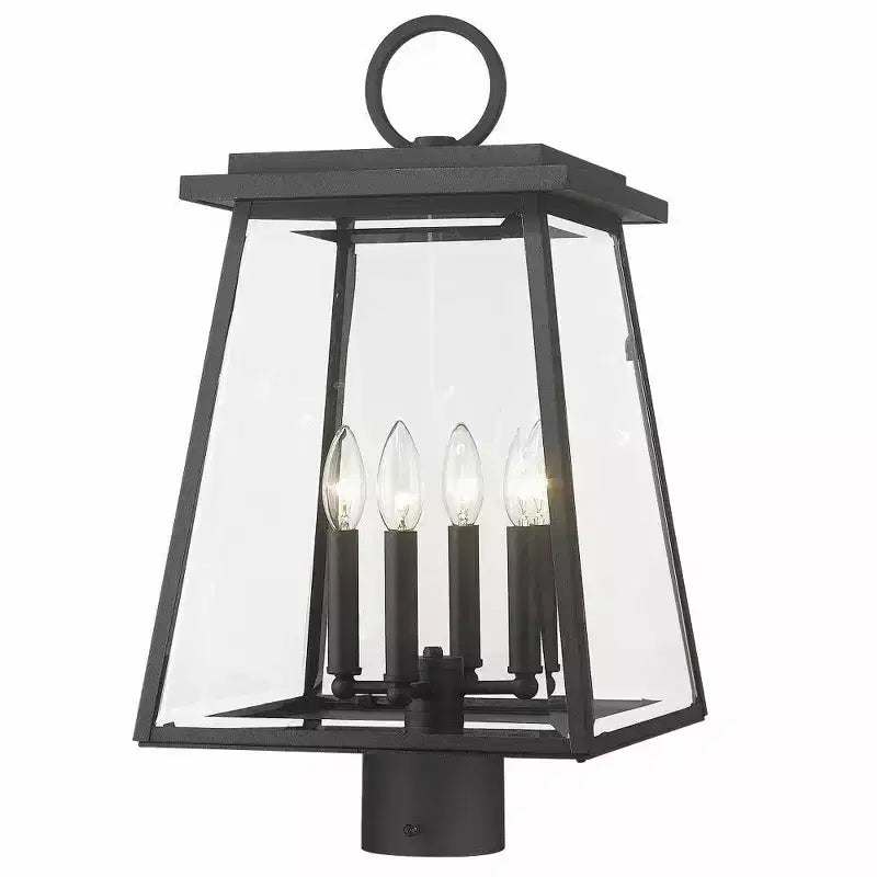Z-Lite Broughton 4 - Light Post Light in Black
