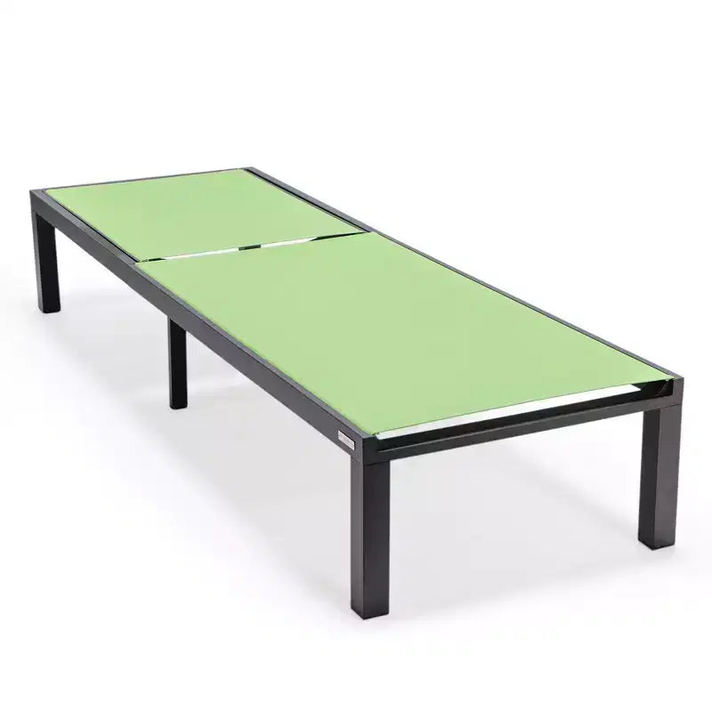 Ensemble de 2 chaises longues de patio en aluminium noir, réglables et résistantes aux intempéries pour piscine, jardin, terrasse ou balcon