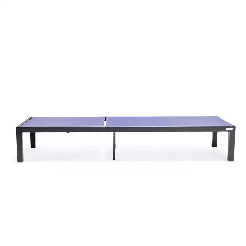Ensemble de 2 chaises longues de patio en aluminium noir, réglables et résistantes aux intempéries pour piscine, jardin, terrasse ou balcon