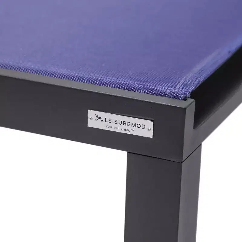 Ensemble de 2 chaises longues de patio en aluminium noir, réglables et résistantes aux intempéries pour piscine, jardin, terrasse ou balcon