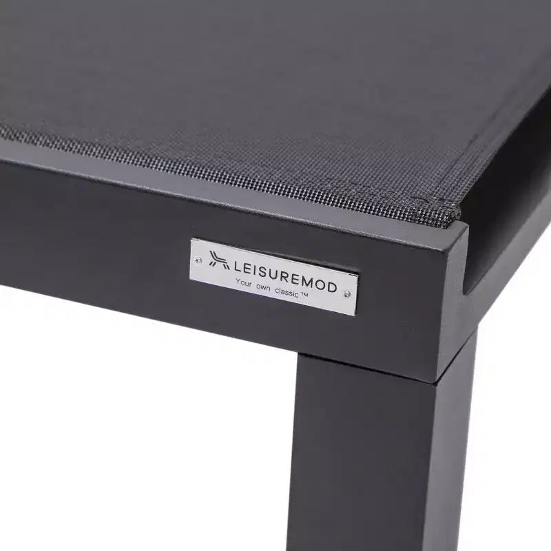 Ensemble de 2 chaises longues de patio en aluminium noir, réglables et résistantes aux intempéries pour piscine, jardin, terrasse ou balcon