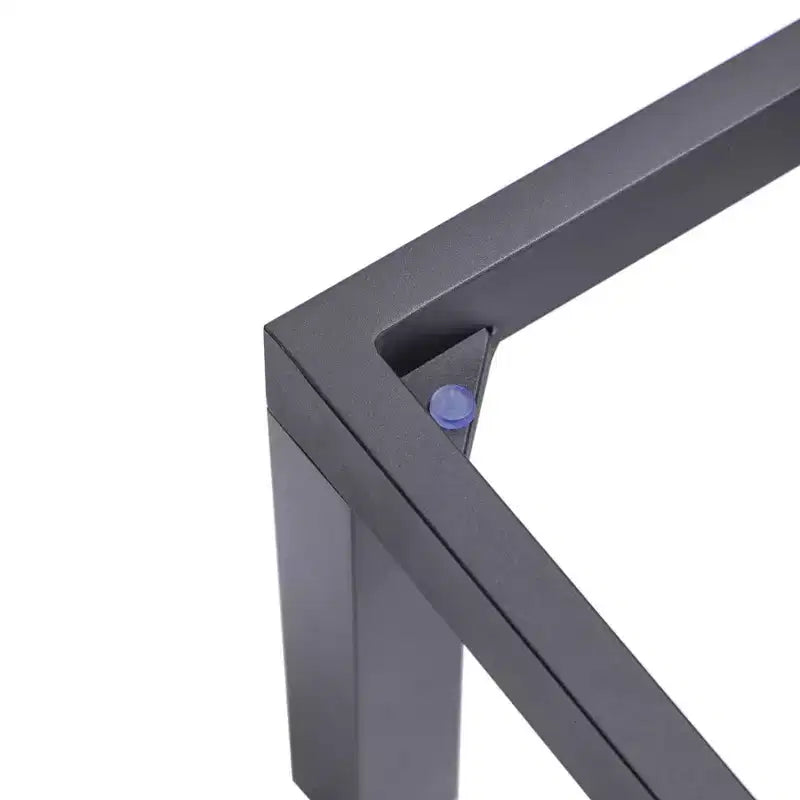 Ensemble de 2 chaises longues de patio en aluminium noir, réglables et résistantes aux intempéries pour piscine, jardin, terrasse ou balcon