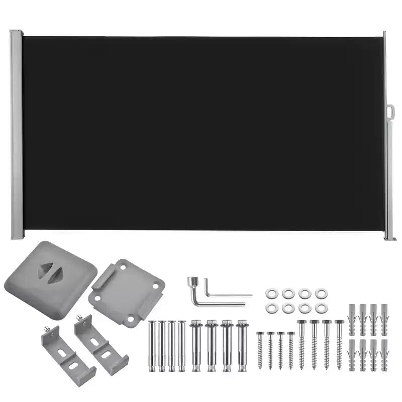 Store Banne Latérale Extérieure Rétractable 120x63 Noire